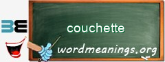 WordMeaning blackboard for couchette